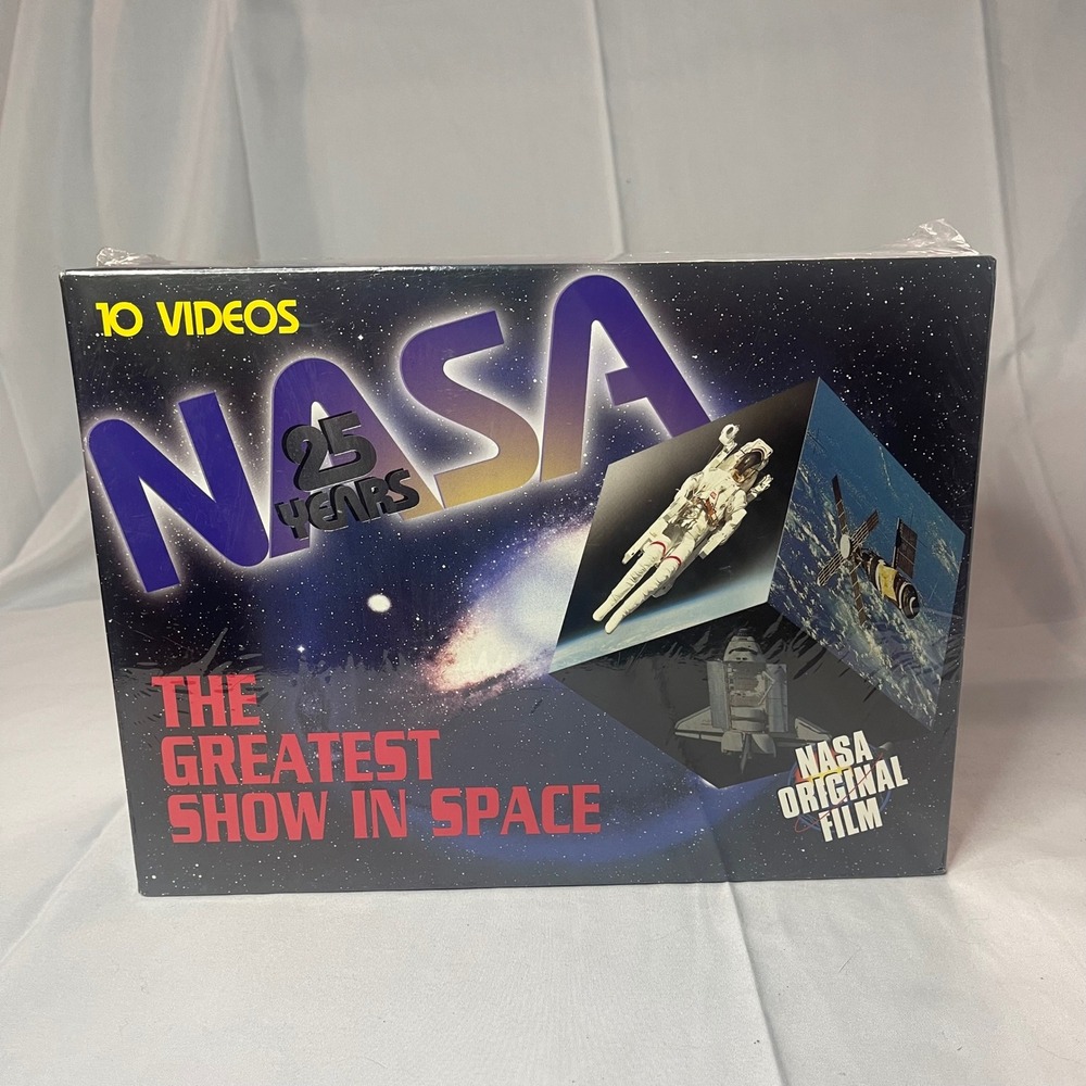 NASA 25 Years The Greatest Show In Space 10 Video VHS Box Set Factory Sealed